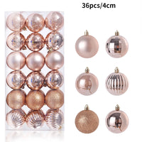 Set aus 24/36 Weihnachtsbaumkugeln 🎄 Vielfältige Farben & Designs – perfekte Dekoration für festliche Stimmung am Baum!