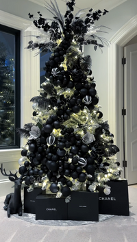 Schwarzer Premium-Tannenbaum – Stylisches Weihnachts-Highlight für moderne Wohnzimmer & luxuriöse Festtage 🎁🌲 150cm