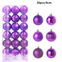 Set aus 24/36 Weihnachtsbaumkugeln 🎄 Vielfältige Farben & Designs – perfekte Dekoration für festliche Stimmung am Baum!
