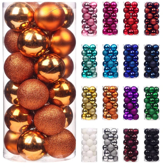 Set aus 24/36 Weihnachtsbaumkugeln 🎄 Vielfältige Farben & Designs – perfekte Dekoration für festliche Stimmung am Baum!
