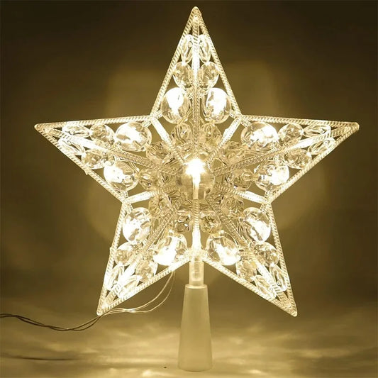 Leuchtende LED Baumspitze ⭐ 18 cm großer Stern in 3 Farben – verleiht jedem Weihnachtsbaum magischen Glanz!