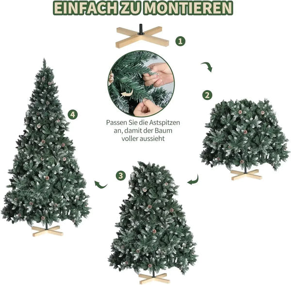 Weihnachtsbaum in 5 Größen 🎄 Wähle 150–270 cm – perfekte Dekoration für jedes Zuhause in realistischer Optik!