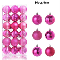 Set aus 24/36 Weihnachtsbaumkugeln 🎄 Vielfältige Farben & Designs – perfekte Dekoration für festliche Stimmung am Baum!