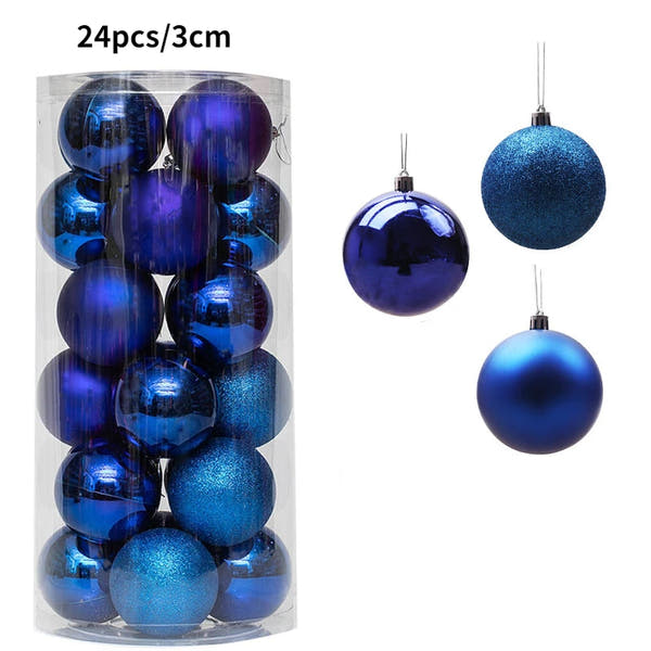 Set aus 24/36 Weihnachtsbaumkugeln 🎄 Vielfältige Farben & Designs – perfekte Dekoration für festliche Stimmung am Baum!