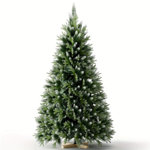 Großer künstlicher Weihnachtsbaum mit Holzfuß & Kunstschnee – perfekte Weihnachtsdeko für Haus & Büro 🎄❄️ 150/180/225cm