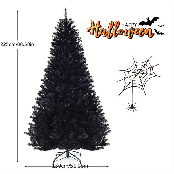 Schwarzer Premium-Tannenbaum – Stylisches Weihnachts-Highlight für moderne Wohnzimmer & luxuriöse Festtage 🎁🌲 225cm