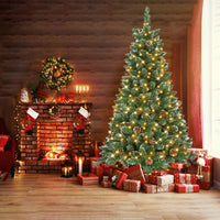 Künstlicher Weihnachtsbaum mit IP44-LEDs & Schneeeffekt – realistischer PVC-Baum mit Metallständer und Lichter🎄💡 120-240cm