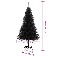 Schwarzer Premium-Tannenbaum – Stylisches Weihnachts-Highlight für moderne Wohnzimmer & luxuriöse Festtage 🎁🌲 150cm